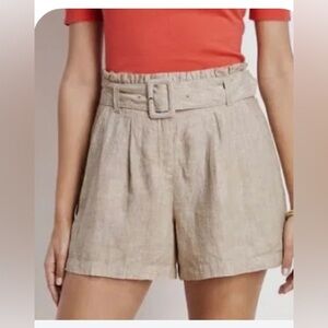 Vineyard Vines Solid Linen Belted Shorts